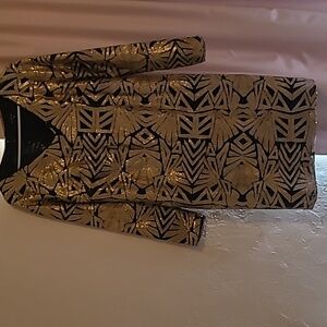 long sleeve gold night out dress.